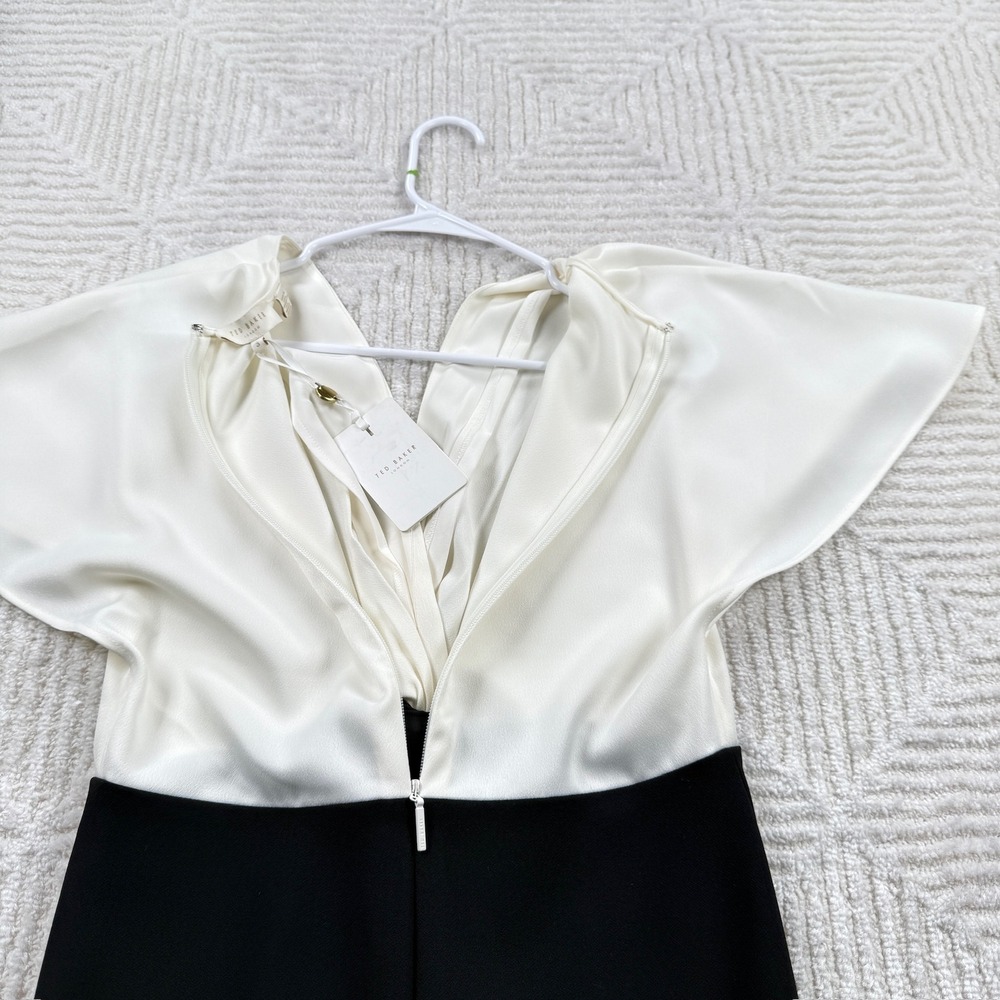 Ted Baker London Dress 3 NWT Black White Bodycon Midi Party Cocktail Date Event - Picture 3 of 16